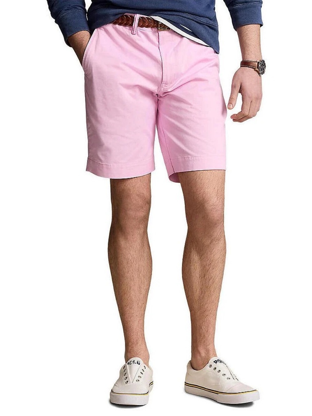 Chaps Light Pink Men's Flat Front Shorts Waist 32